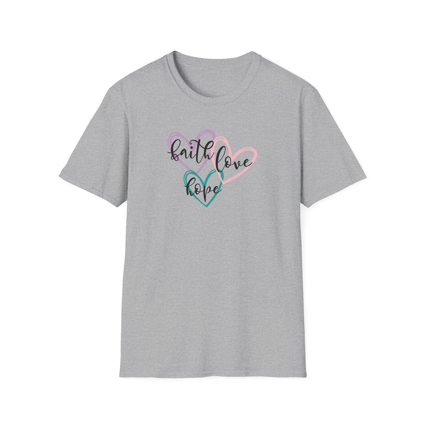 "Faith Love Hope"Unisex Softstyle T-Shirt