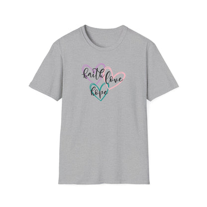 "Faith Love Hope"Unisex Softstyle T-Shirt