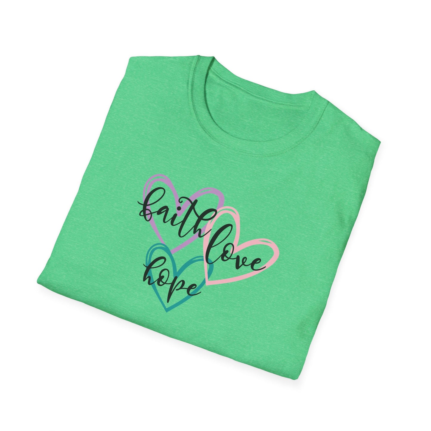 "Faith Love Hope"Unisex Softstyle T-Shirt