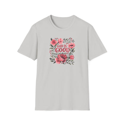 Floral "God is Good" - T-Shirt for Inspirational Wear