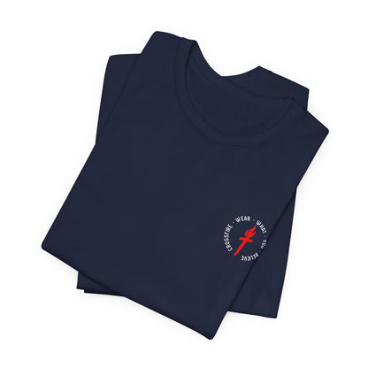 "The Suit Didn't Change Him" Back Print Christian T-Shirt