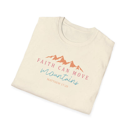 Faith Can Move Mountains Unisex Softstyle T-Shirt