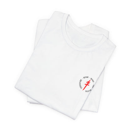 "The Suit Didn't Change Him" Back Print Christian T-Shirt
