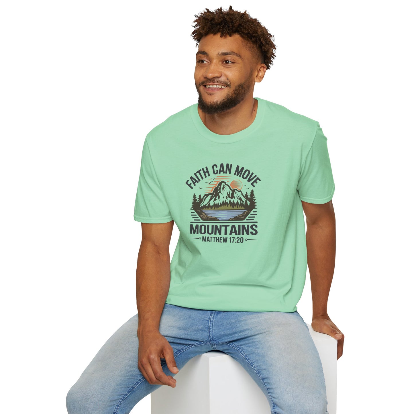 "Faith Can Move Mountains" D-1 Unisex Softstyle T-Shirt