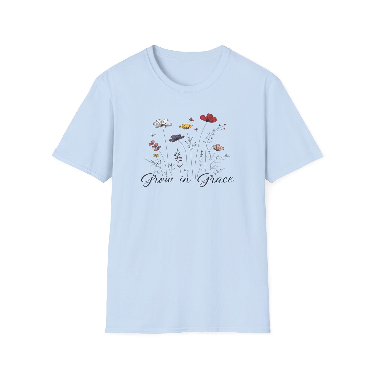 "Grow in Grace" Daisies - Unisex Softstyle T-Shirt