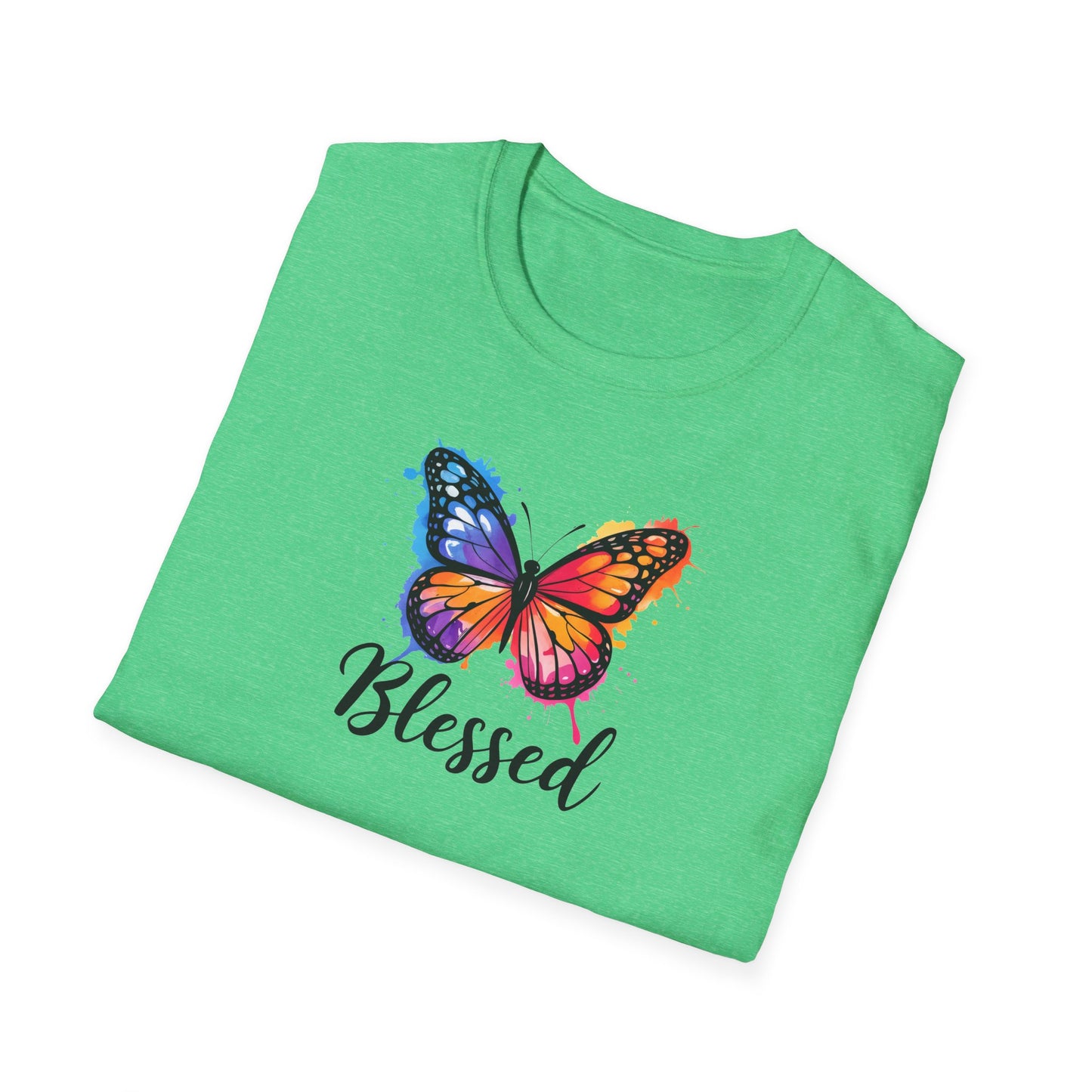 Color Splat Butterfly Unisex Softstyle T-Shirt