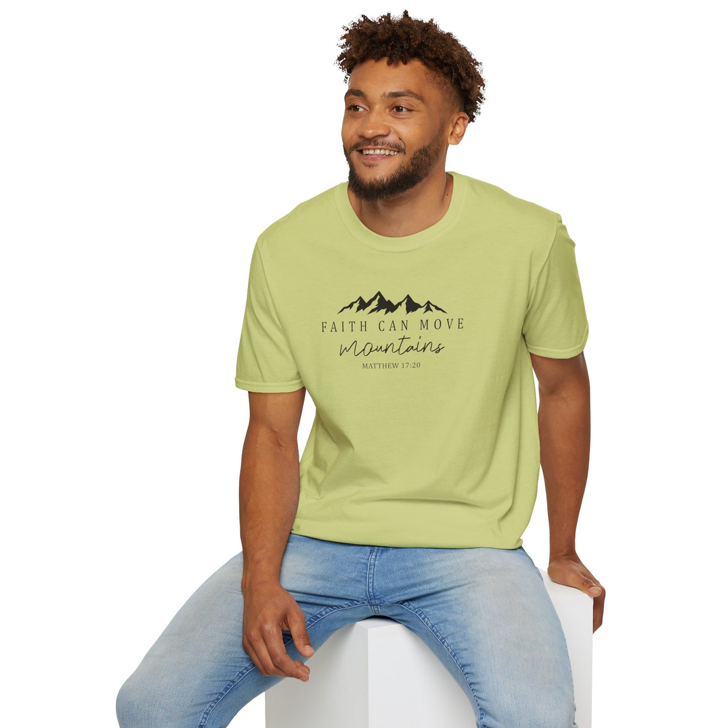 Faith Can Move Mountains D-2 Unisex Softstyle T-Shirt
