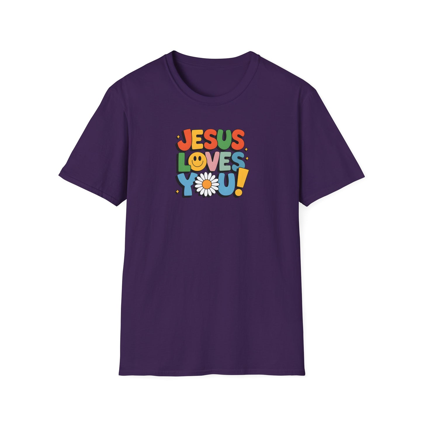 "Jesus Loves You" - Unisex Softstyle T-Shirt – Vibrant Faith-Inspired Tee