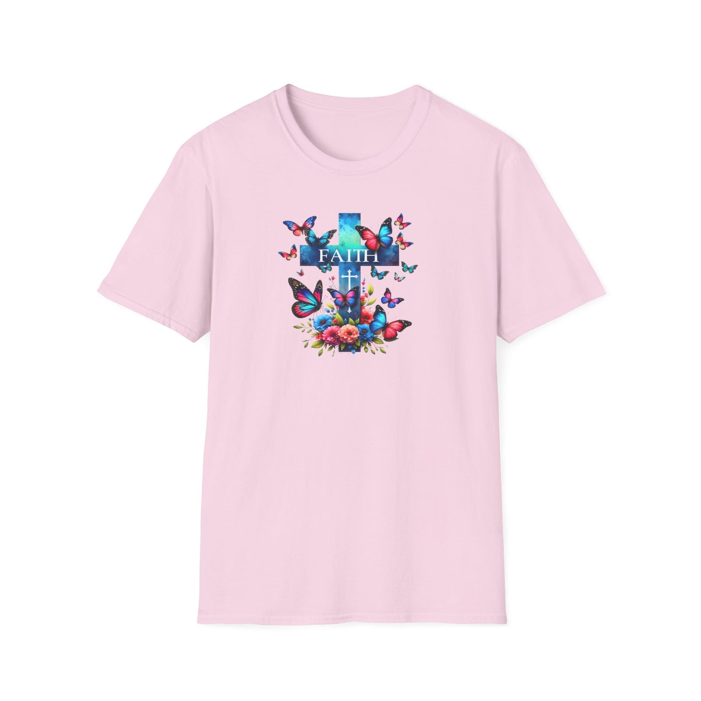 "Faith and Nature" -  Unisex T-Shirt - Christian, Butterfly Design