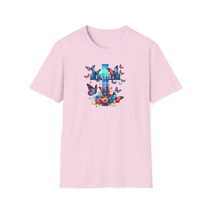 "Faith and Nature" -  Unisex T-Shirt - Christian, Butterfly Design