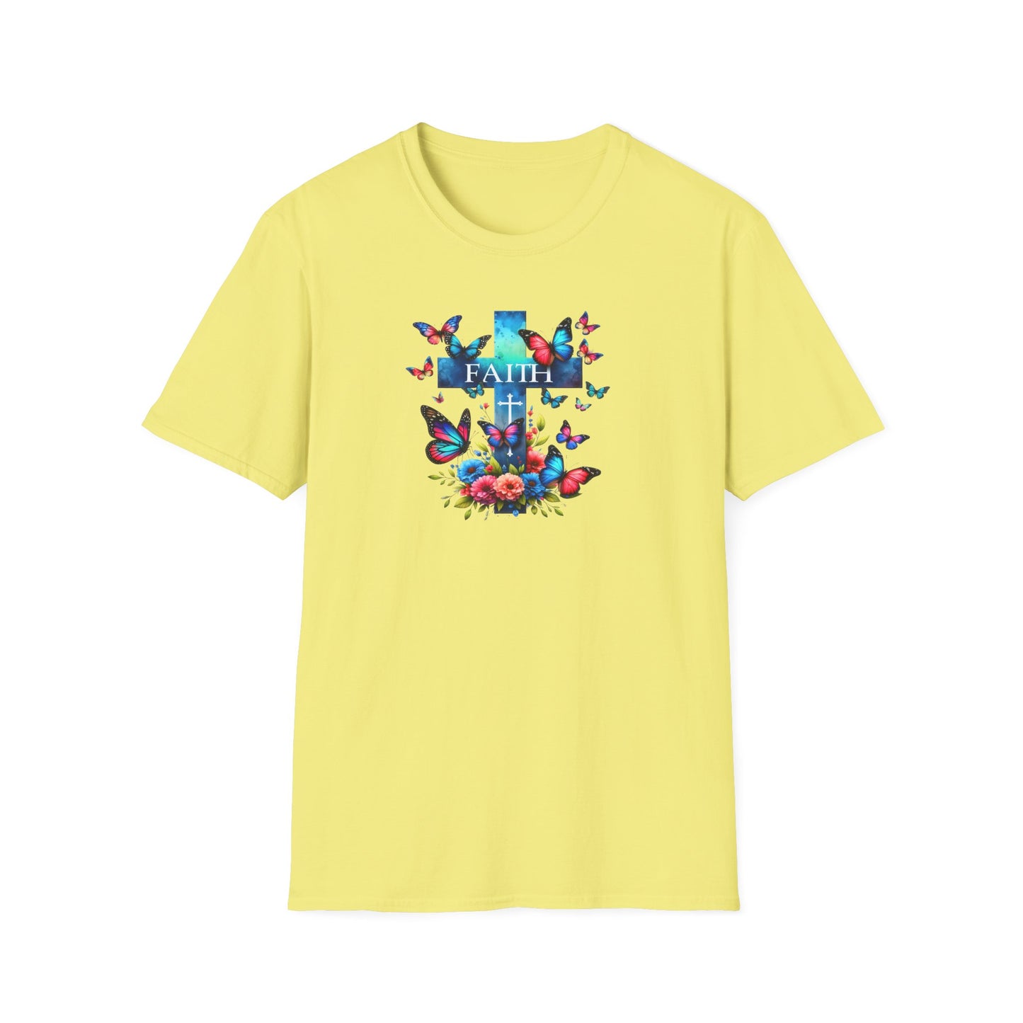 "Faith and Nature" -  Unisex T-Shirt - Christian, Butterfly Design