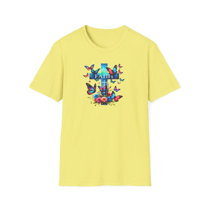 "Faith and Nature" -  Unisex T-Shirt - Christian, Butterfly Design