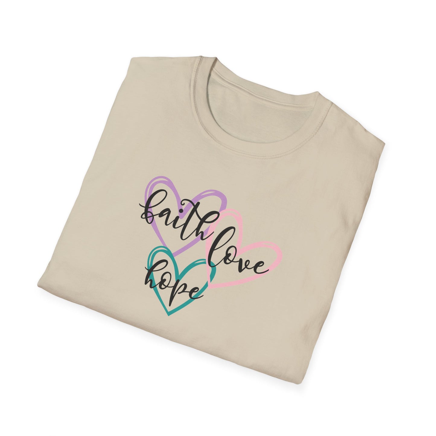 "Faith Love Hope"Unisex Softstyle T-Shirt