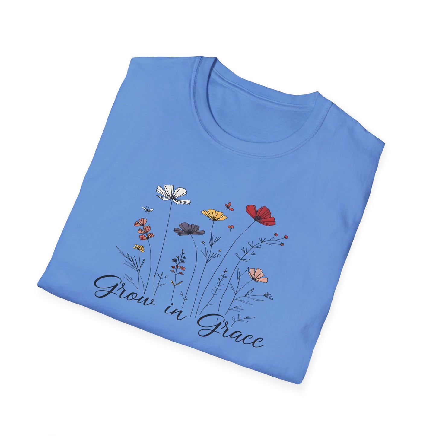 "Grow in Grace" Daisies - Unisex Softstyle T-Shirt