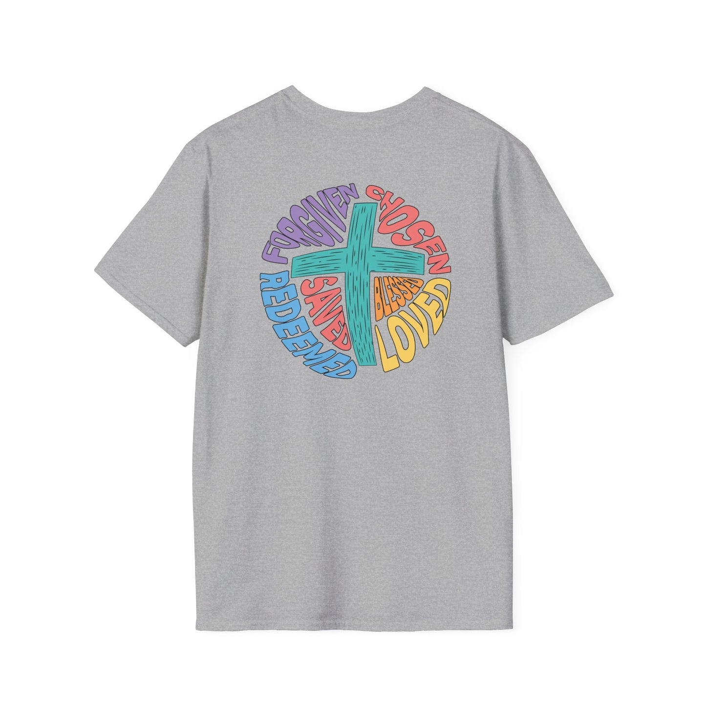Retro Cross Circle - Unisex Softstyle T-Shirt