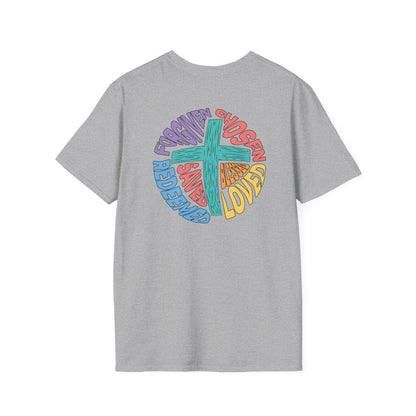 Retro Cross Circle - Unisex Softstyle T-Shirt