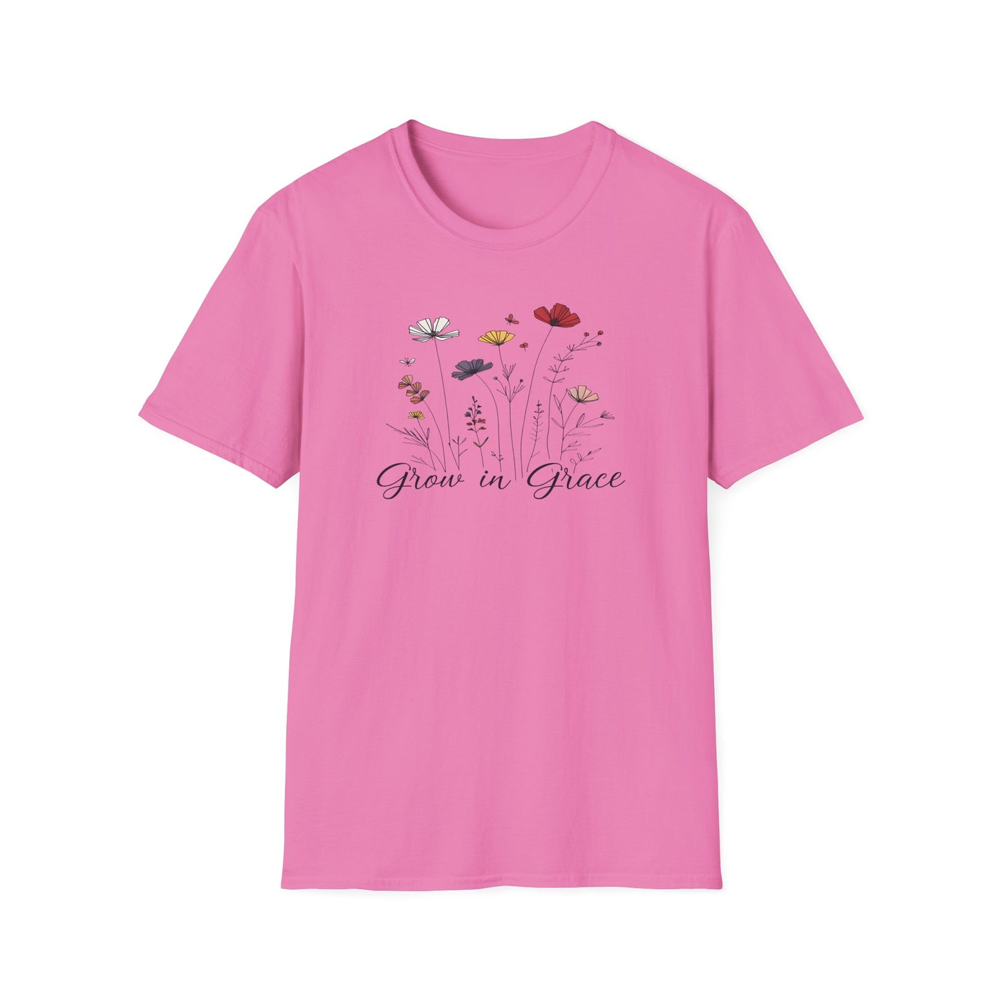 "Grow in Grace" Daisies - Unisex Softstyle T-Shirt