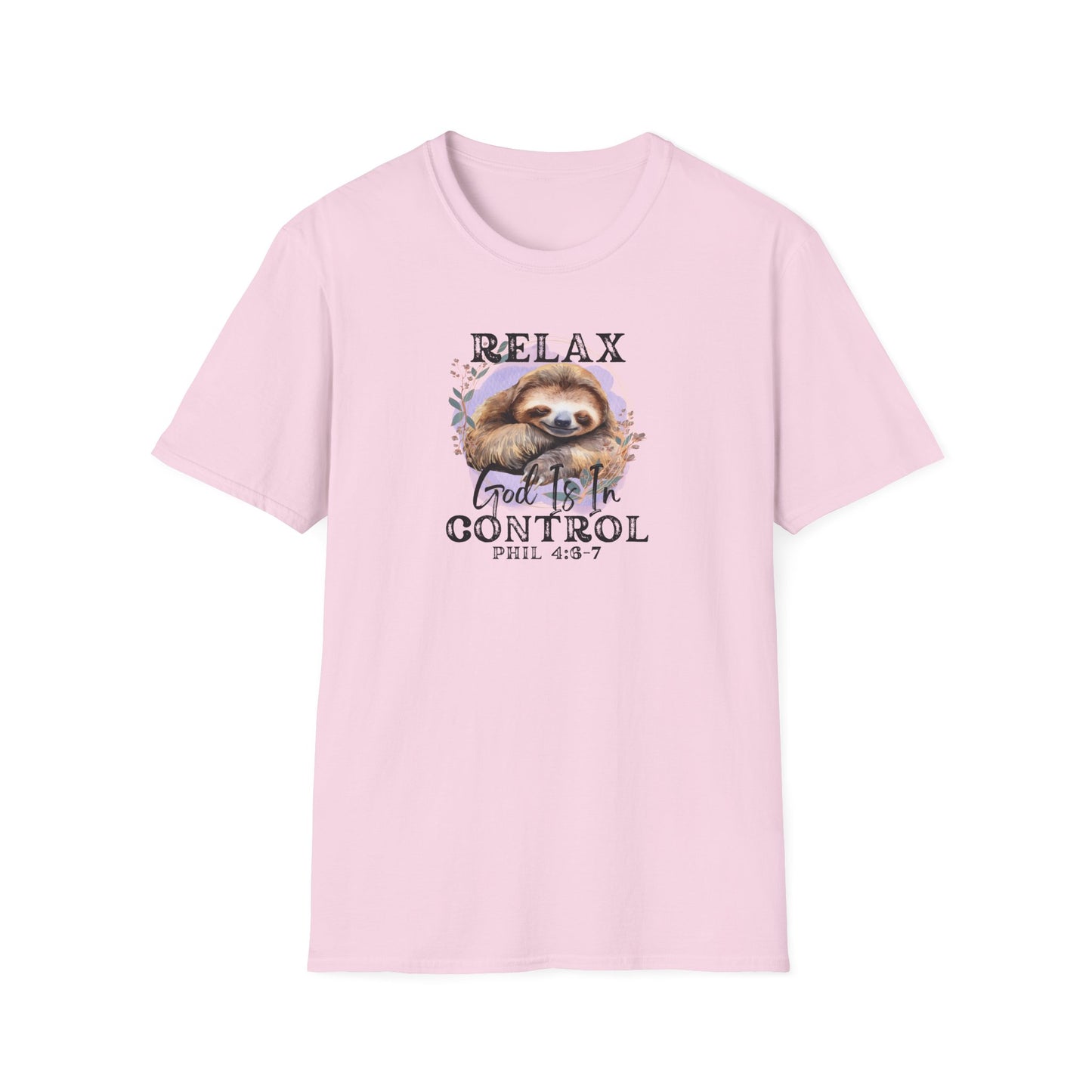 "Relax God is in Control" - Unisex Softstyle T-Shirt