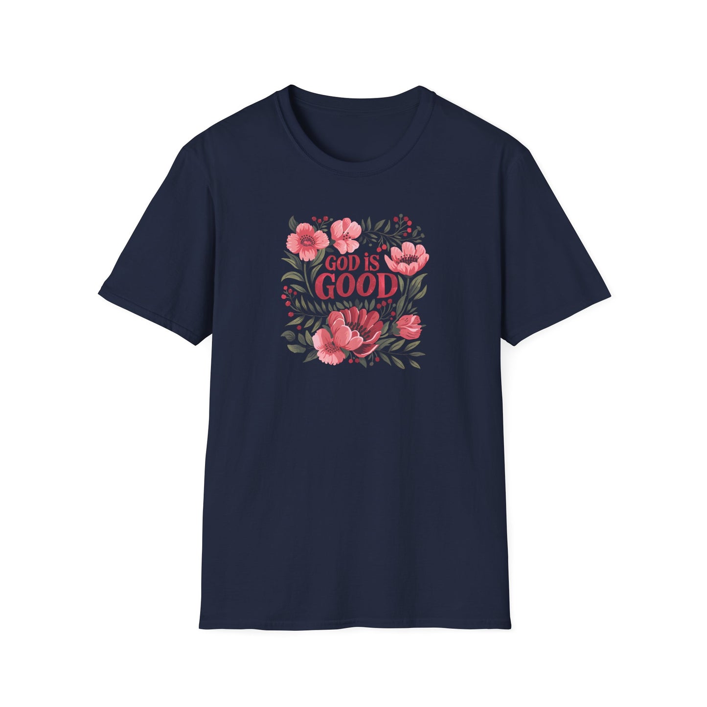 Floral "God is Good" - T-Shirt for Inspirational Wear