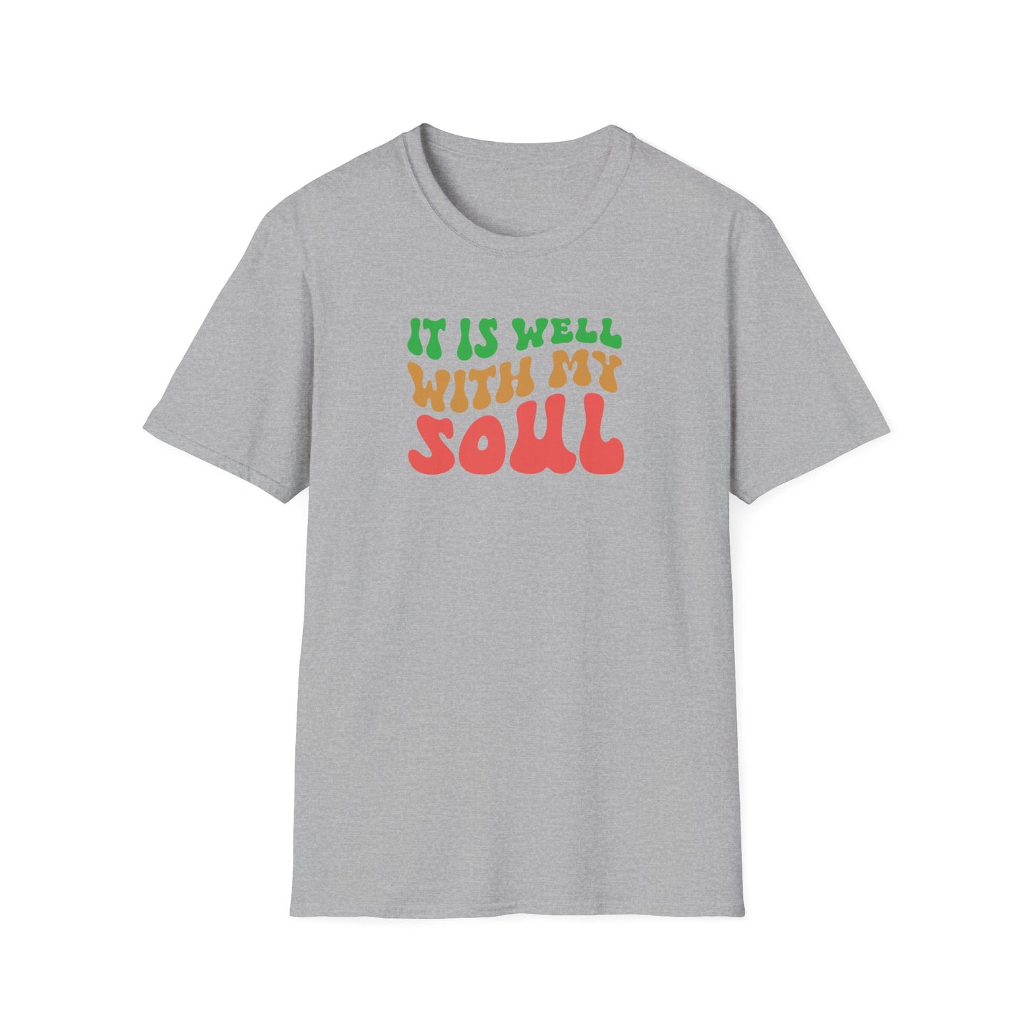 "It Is Well With My Soul" Front Print  Unisex Softstyle T-Shirt