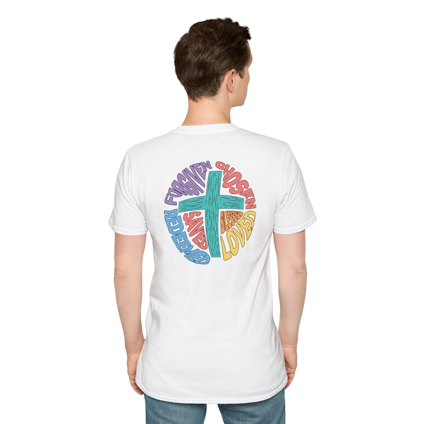 Retro Cross Circle - Unisex Softstyle T-Shirt