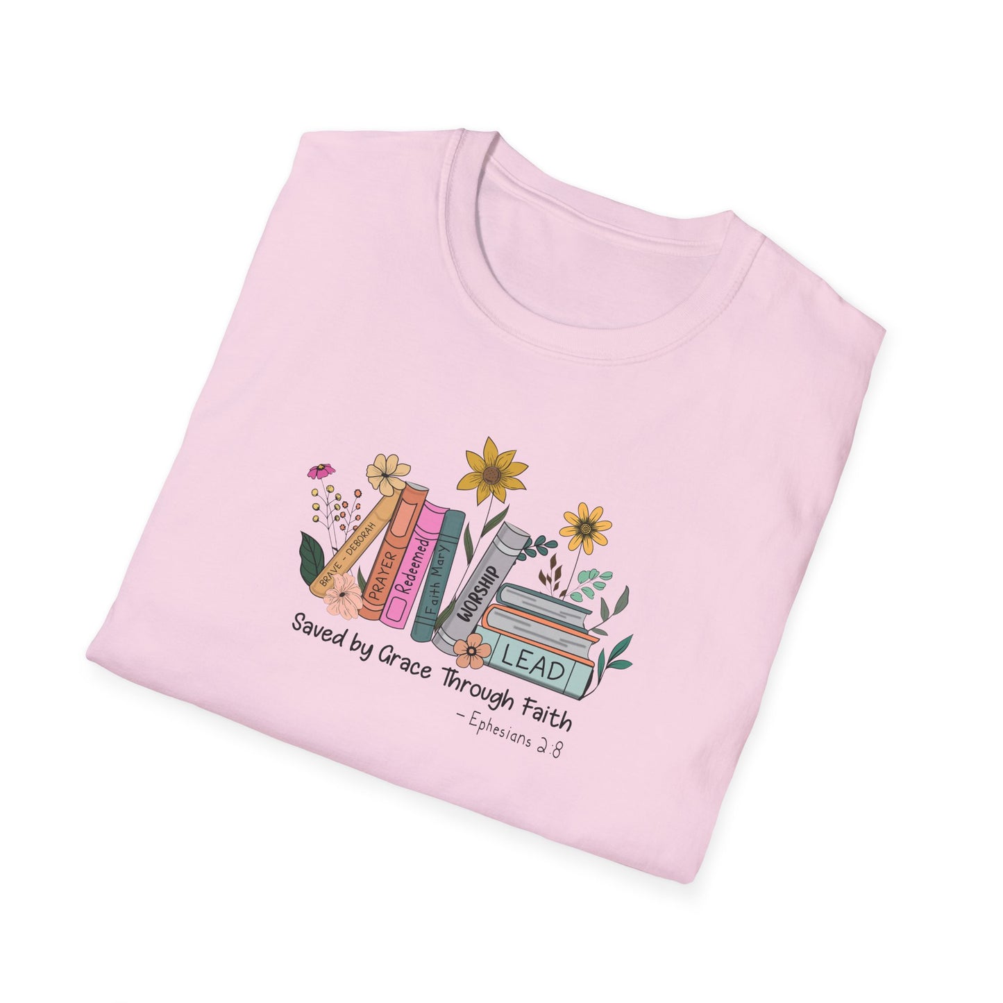 Flowers & Books Unisex Softstyle T-Shirt