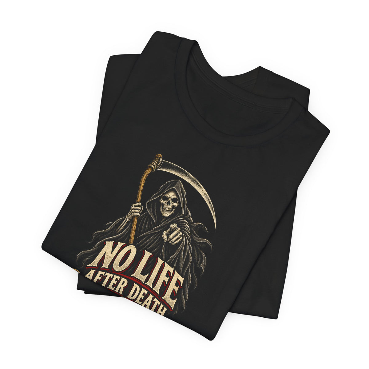 "It's Sad-du-cee" Front Print Vintage Grim Reaper Front Print T-Shirt