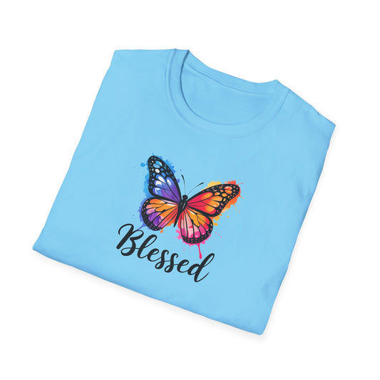 Color Splat Butterfly Unisex Softstyle T-Shirt