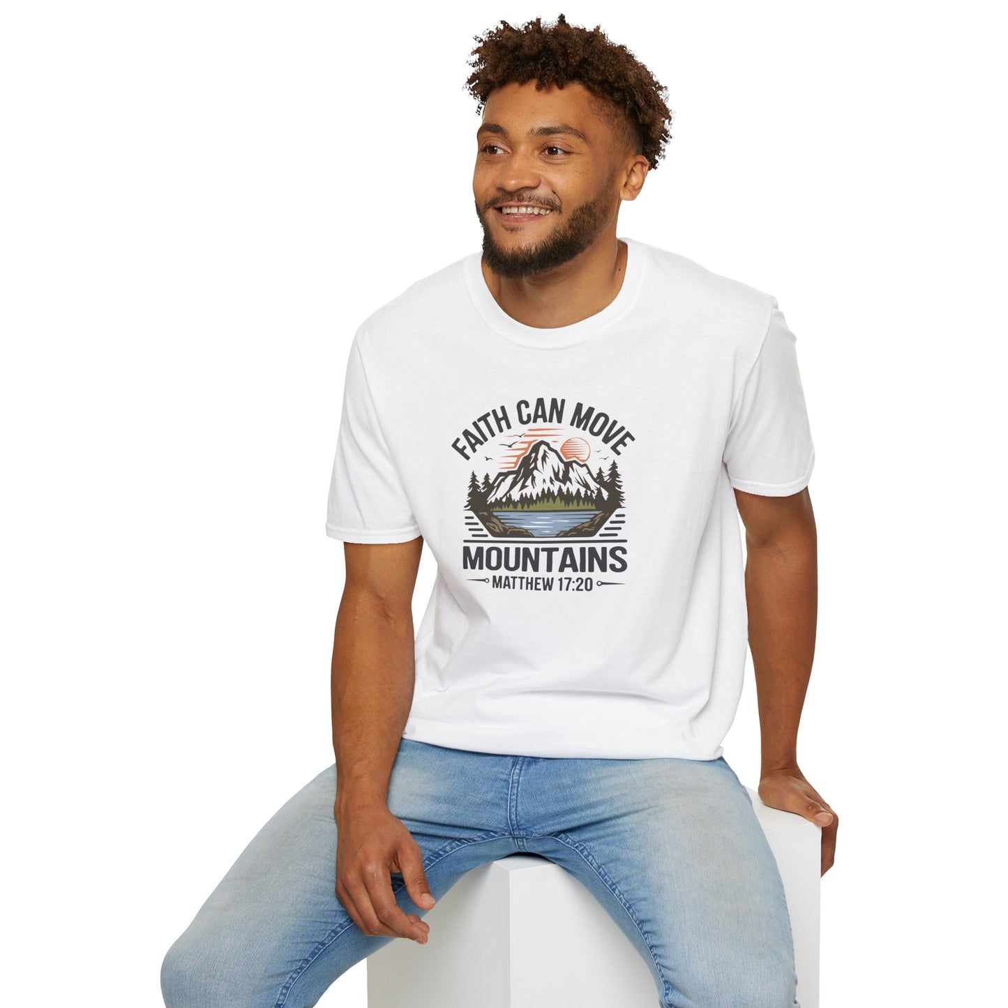 "Faith Can Move Mountains" D-1 Unisex Softstyle T-Shirt