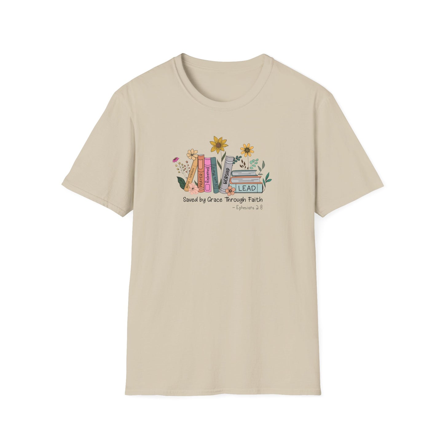Flowers & Books Unisex Softstyle T-Shirt