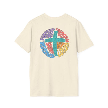 Retro Cross Circle - Unisex Softstyle T-Shirt