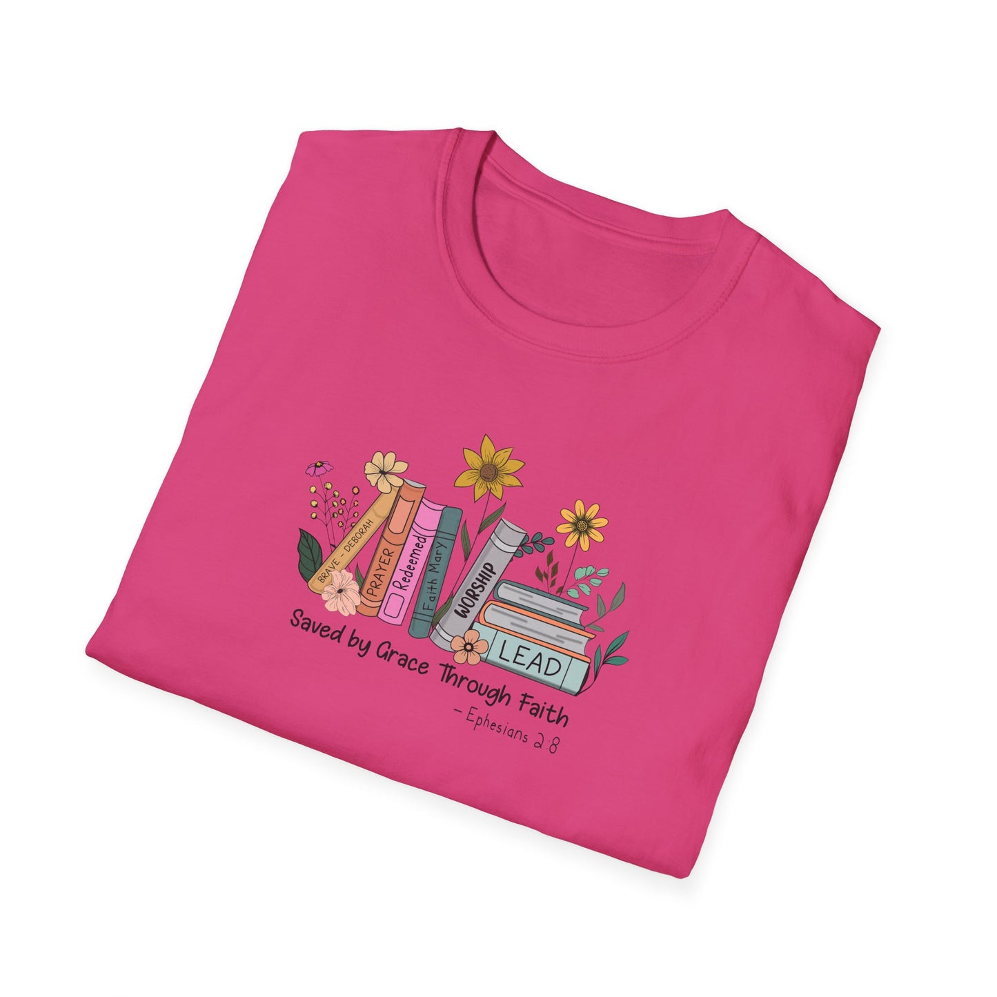 Flowers & Books Unisex Softstyle T-Shirt