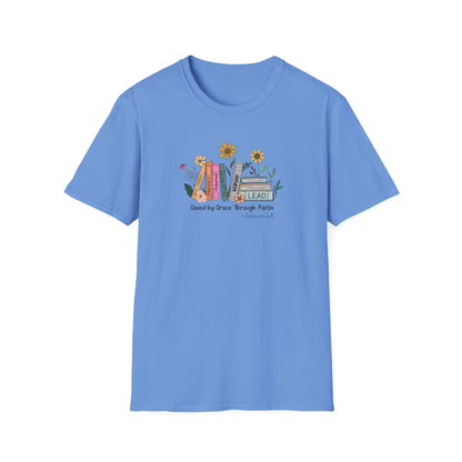 Flowers & Books Unisex Softstyle T-Shirt