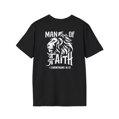 Man of Faith 1 Corth Back Print  Unisex Softstyle T-Shirt
