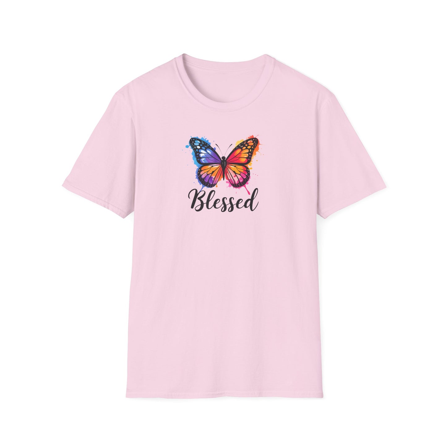 Color Splat Butterfly Unisex Softstyle T-Shirt