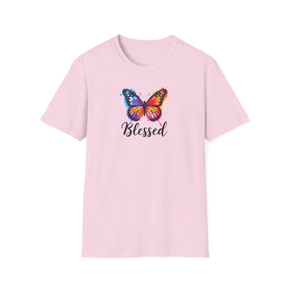 Color Splat Butterfly Unisex Softstyle T-Shirt