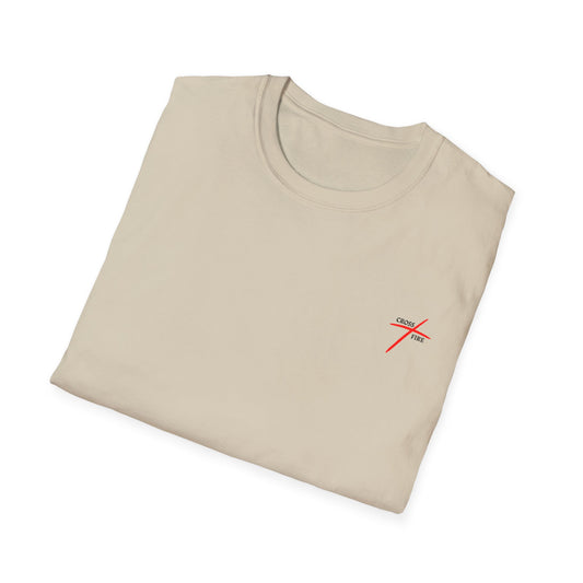 "Faith Can Move Mountains" Retro Unisex Softstyle T-Shirt Back Design