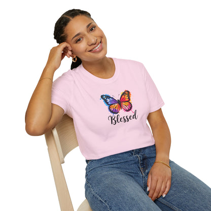 Color Splat Butterfly Unisex Softstyle T-Shirt
