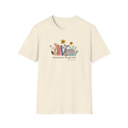 Flowers & Books Unisex Softstyle T-Shirt