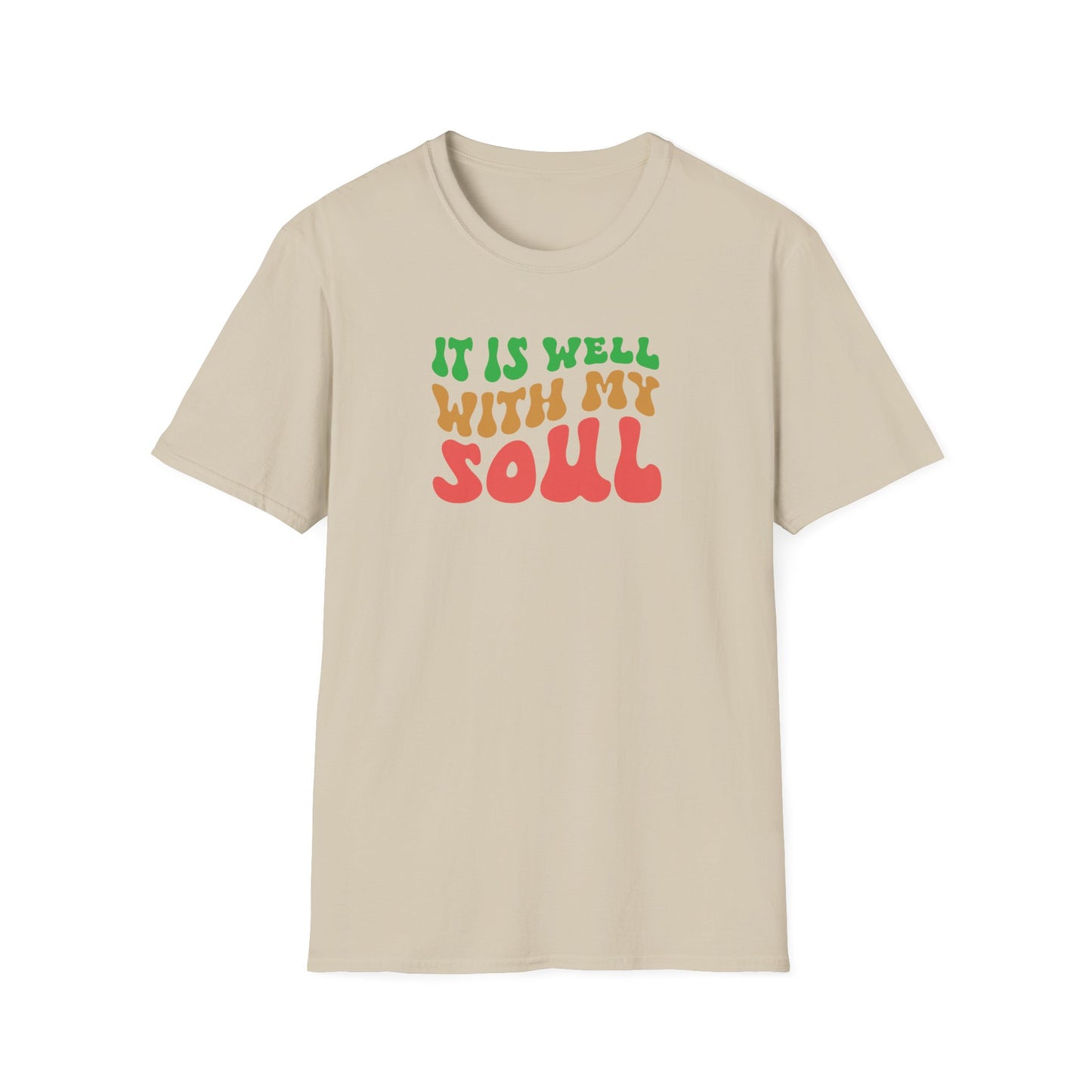 "It Is Well With My Soul" Front Print  Unisex Softstyle T-Shirt