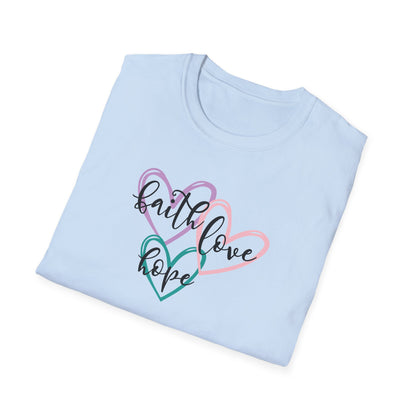 "Faith Love Hope"Unisex Softstyle T-Shirt
