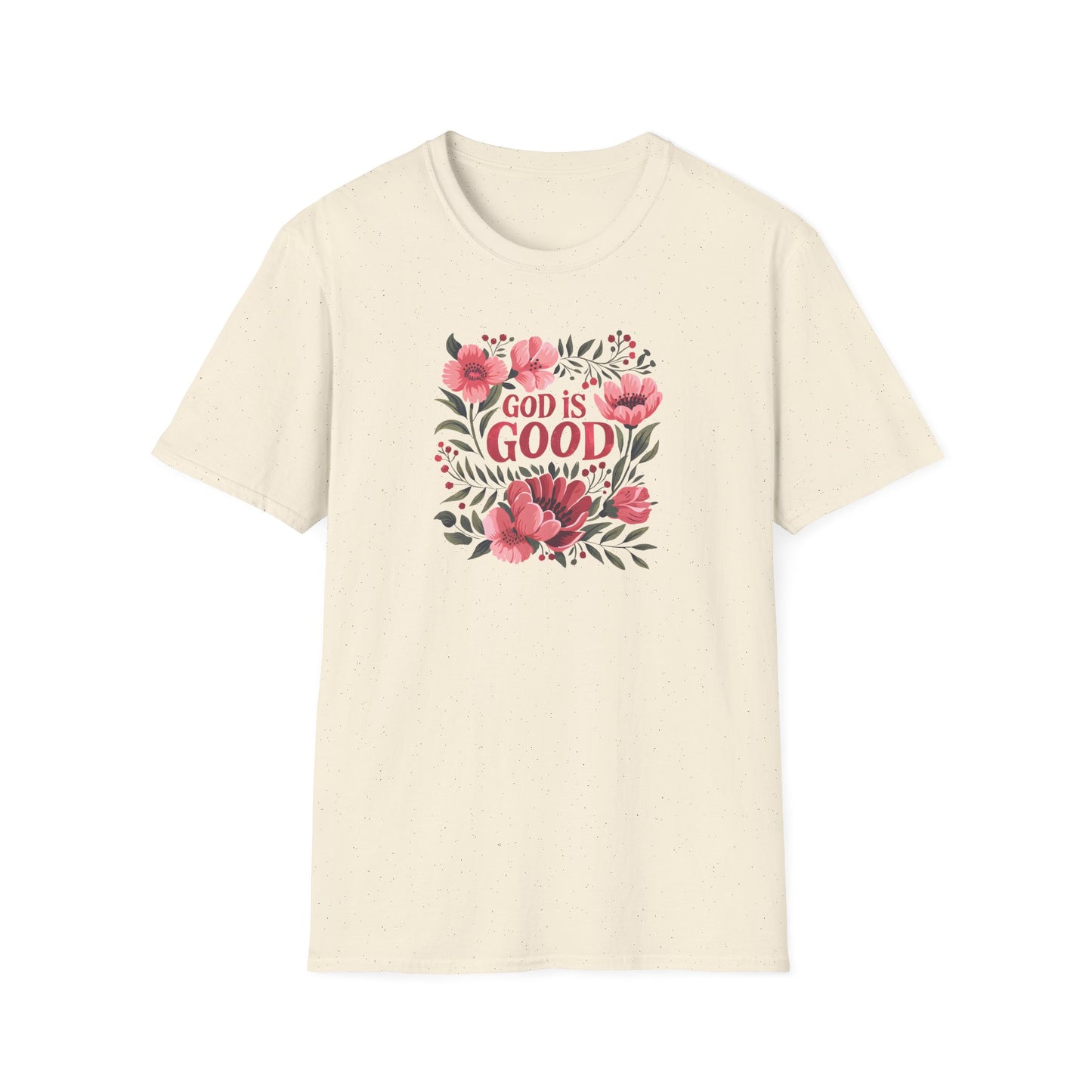 Floral "God is Good" - T-Shirt for Inspirational Wear