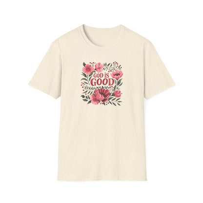 Floral "God is Good" - T-Shirt for Inspirational Wear