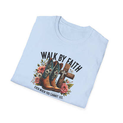"Walk by Faith" Graphic T-Shirt for Faith-Loving Souls