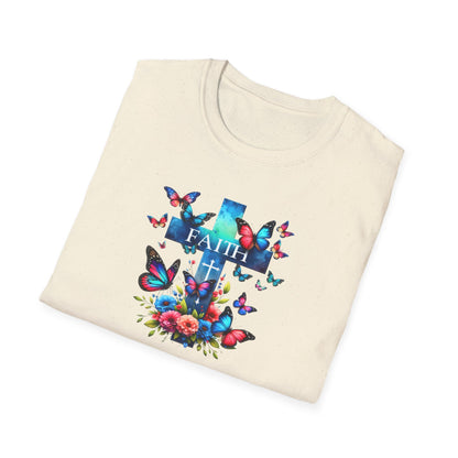 "Faith and Nature" -  Unisex T-Shirt - Christian, Butterfly Design