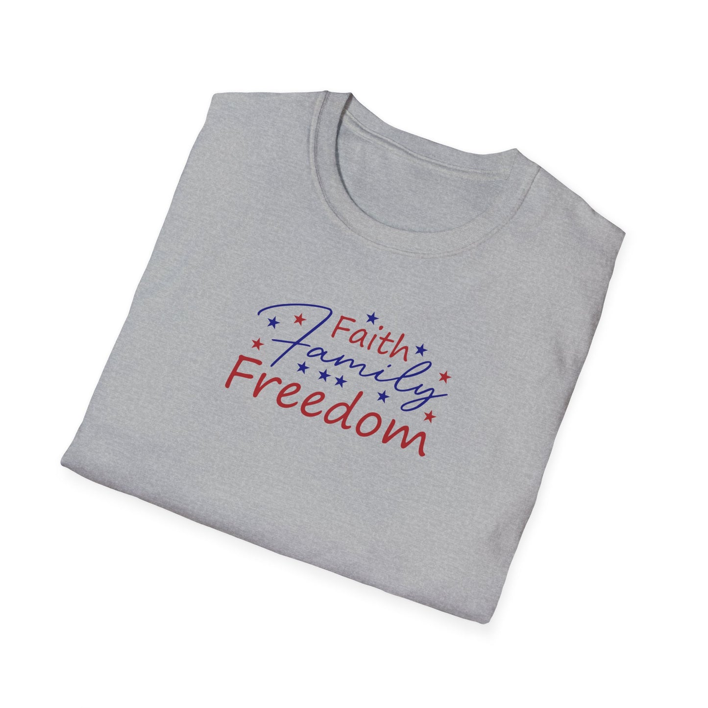 "Faith Family Freedom" Unisex Softstyle T-Shirt