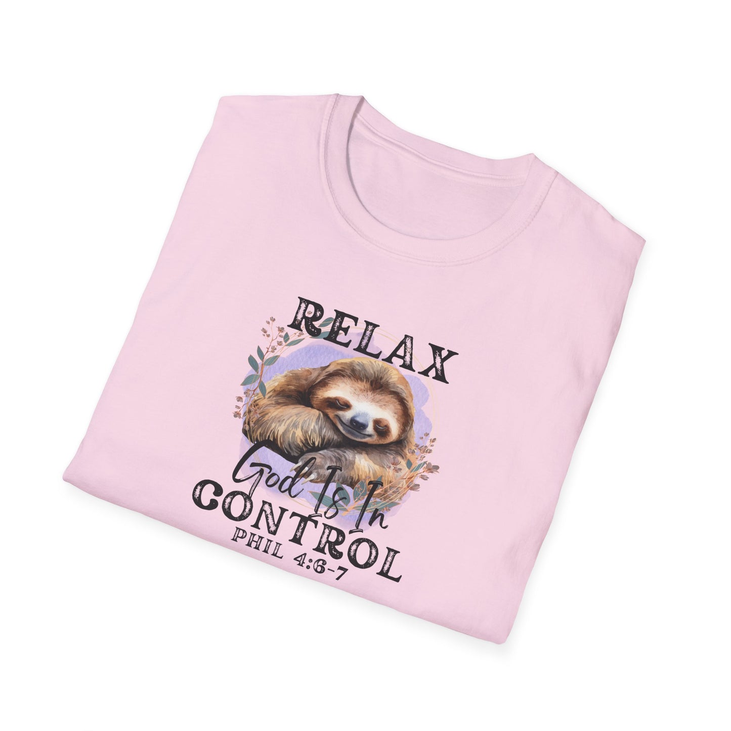 "Relax God is in Control" - Unisex Softstyle T-Shirt