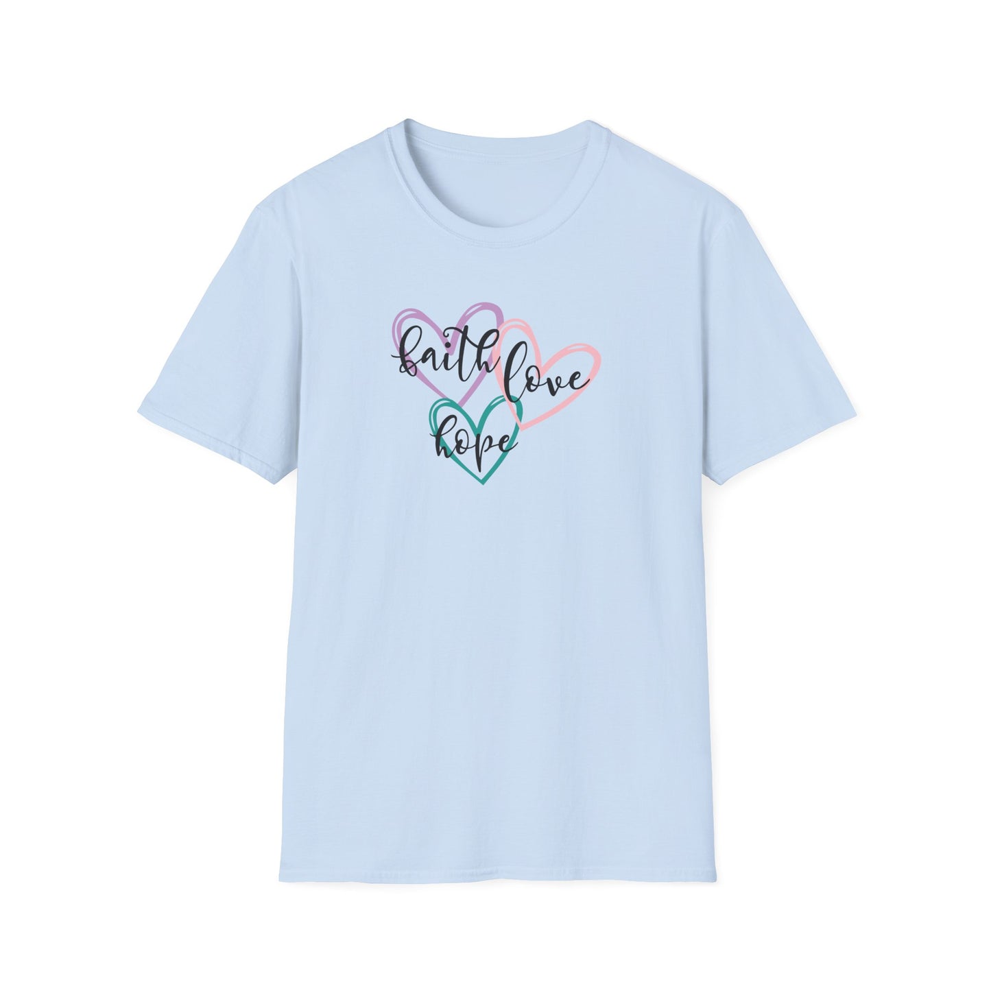 "Faith Love Hope"Unisex Softstyle T-Shirt