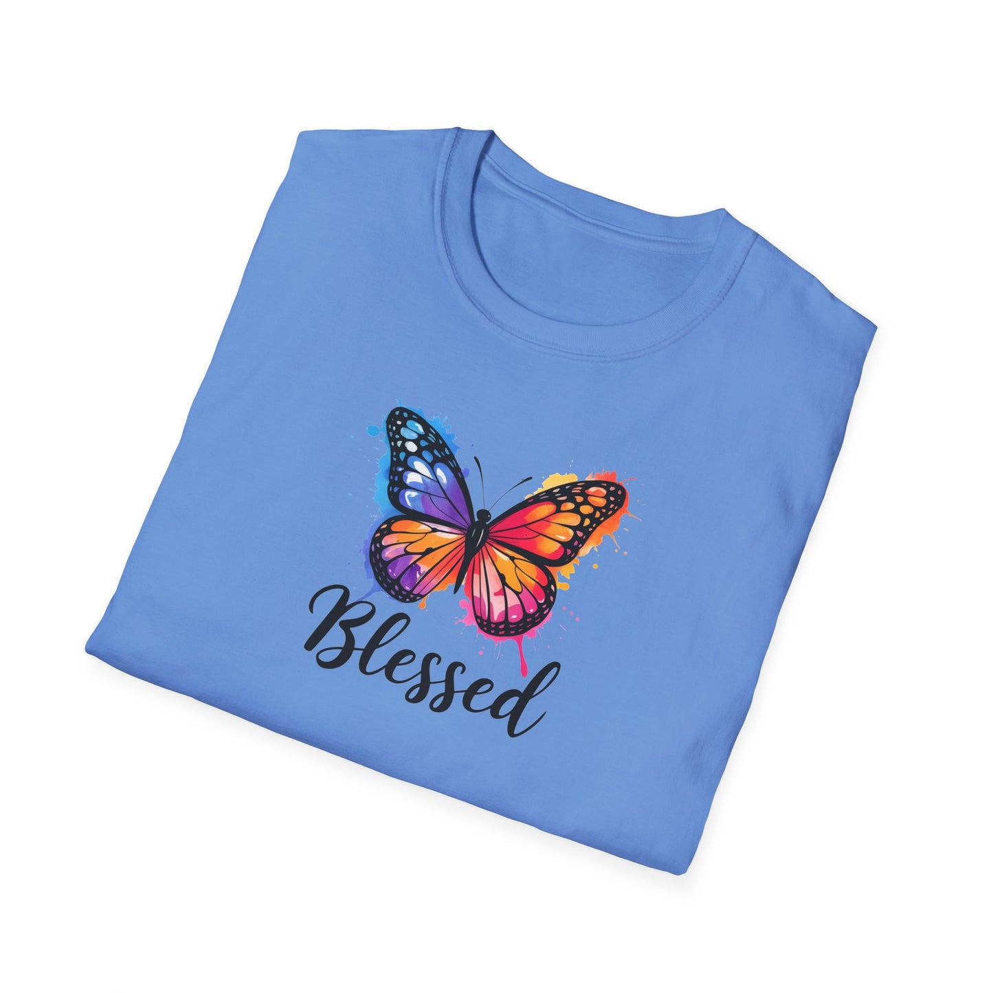 Color Splat Butterfly Unisex Softstyle T-Shirt
