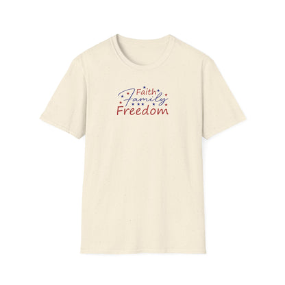 "Faith Family Freedom" Unisex Softstyle T-Shirt